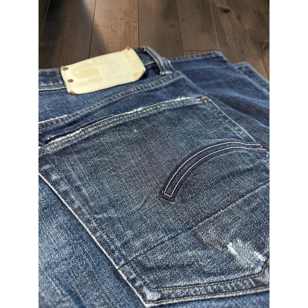 G-Star Raw Kilcot Jeans Mens 36 Blue Straight Tapered Denim Sustainable Casual
